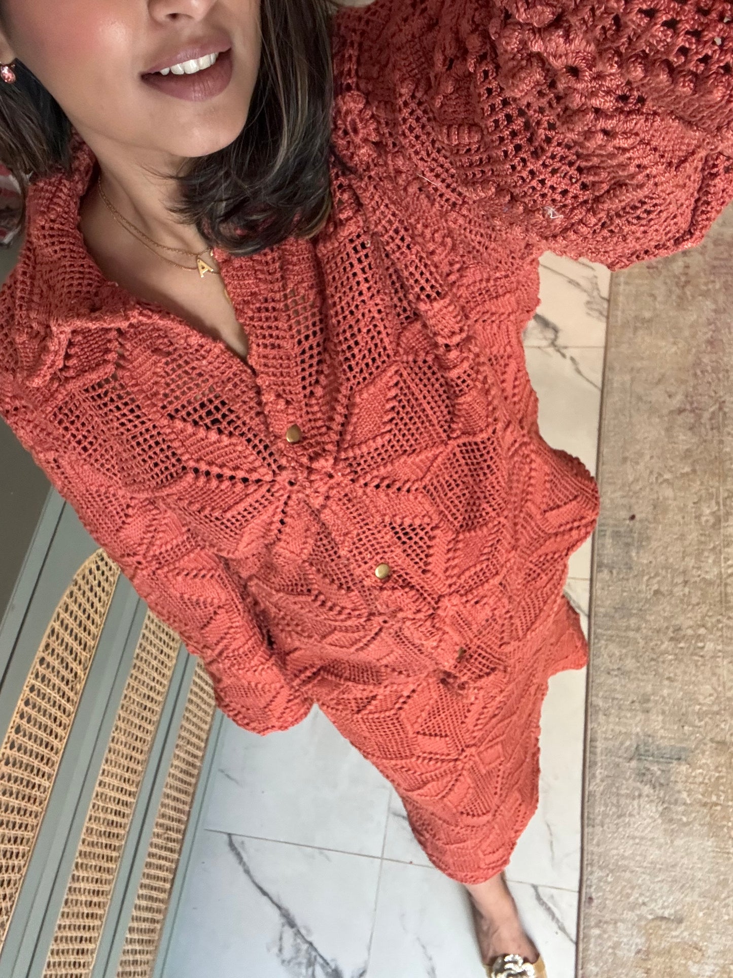 Solene Skirt Set - Rust