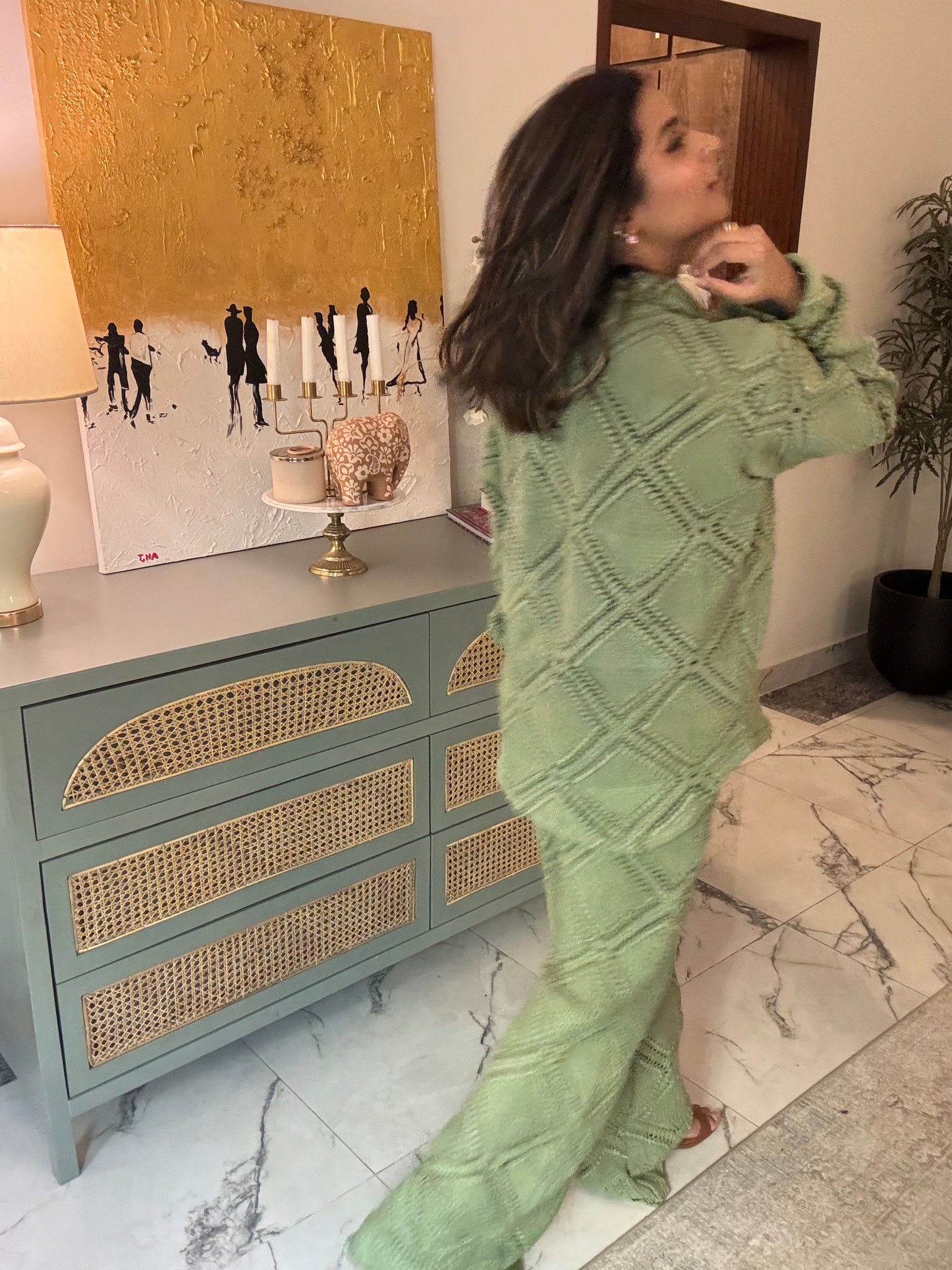 Aria Pant Set - Summer Green