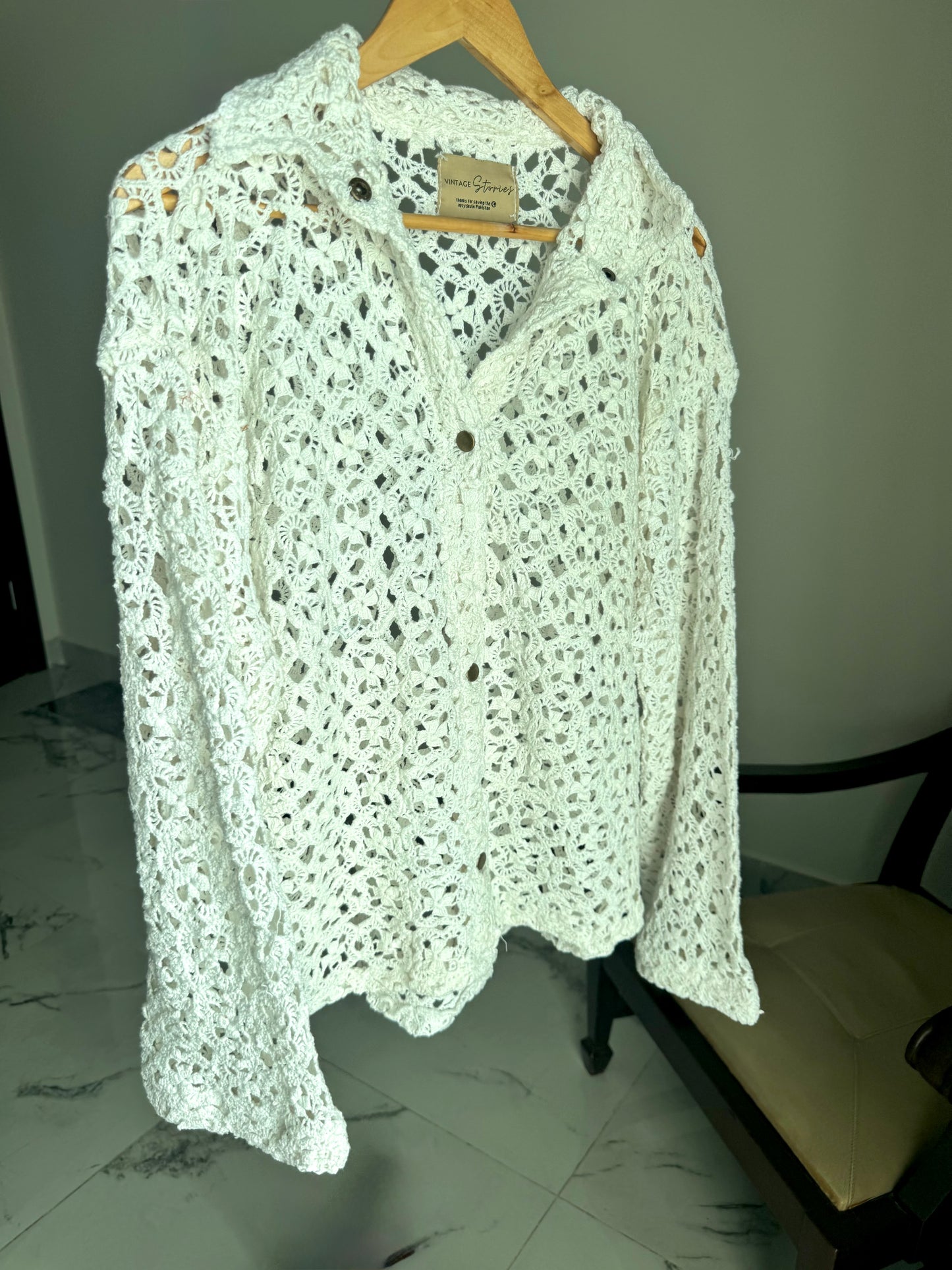 White Crochet Top