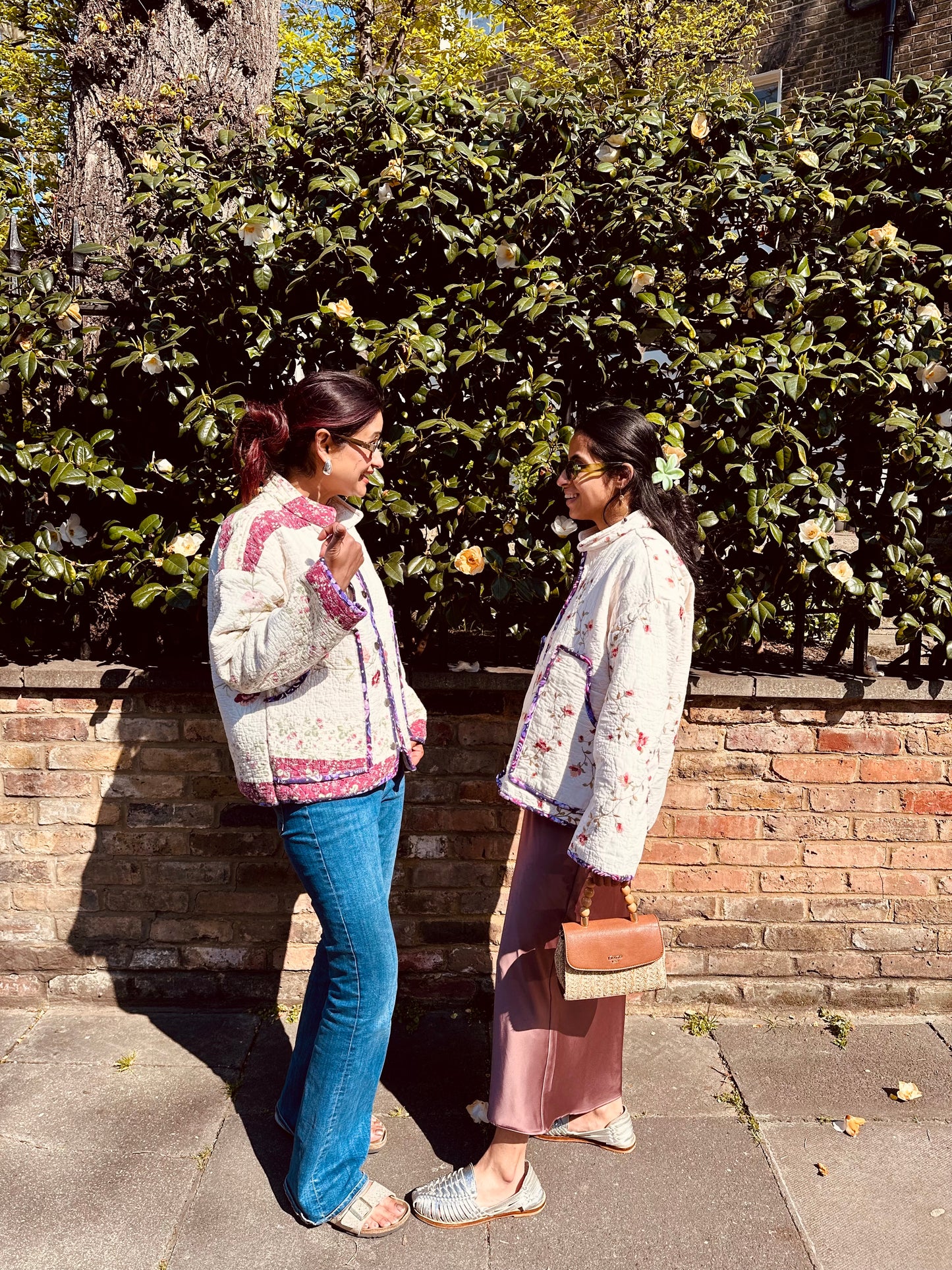 Vintage Embroidered Quilt Jacket - Cherry