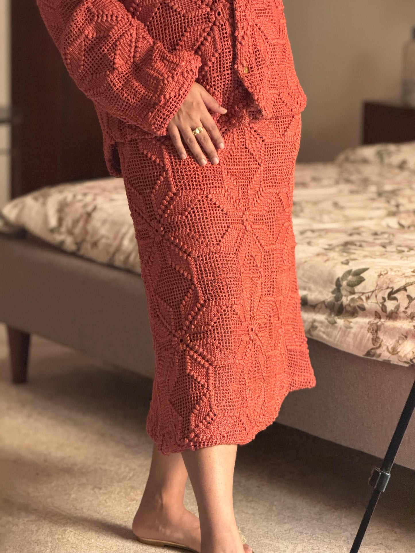 Solene Skirt Set - Rust