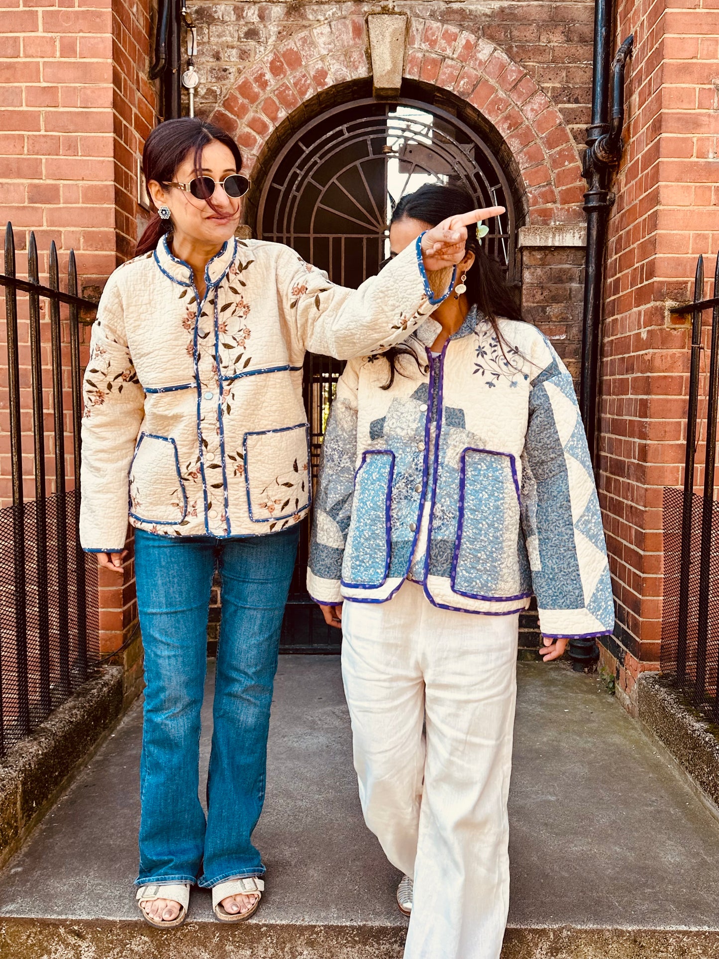 Vintage Embroidered Quilt Jacket - Creme