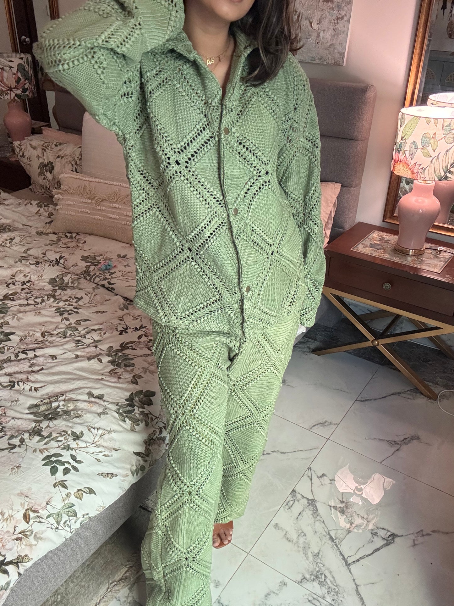 Aria Pant Set - Summer Green