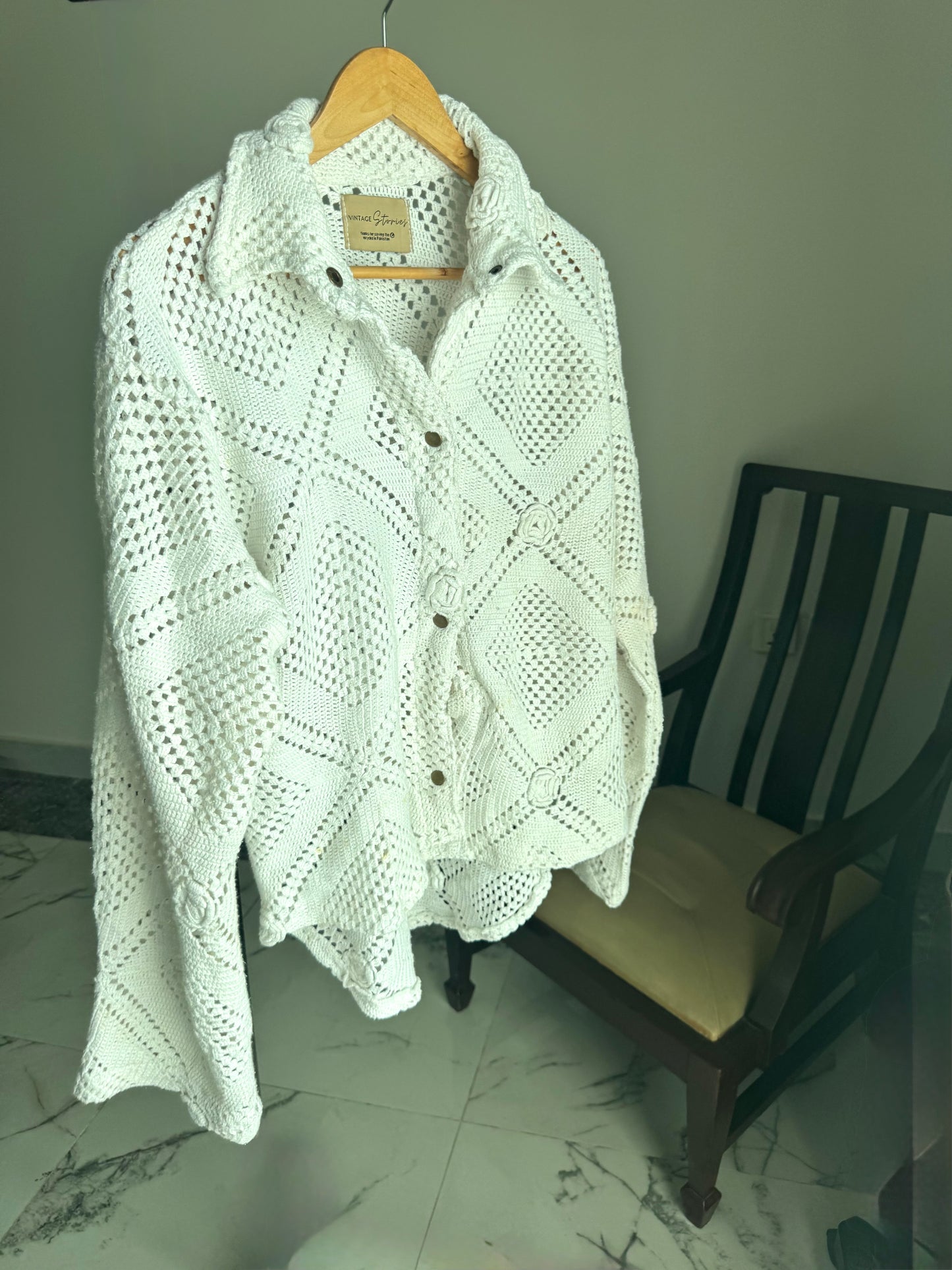 White Flora Crochet Top