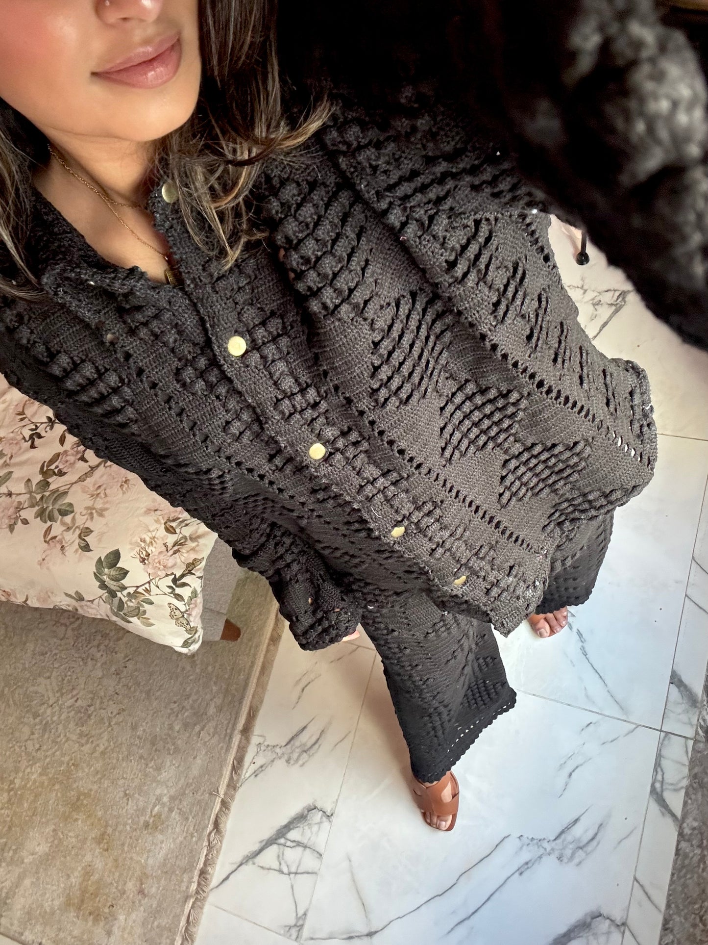 Chia Pant Set - Smokey Black