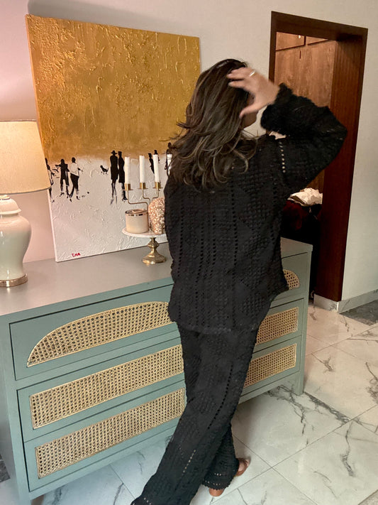 Chia Pant Set - Smokey Black