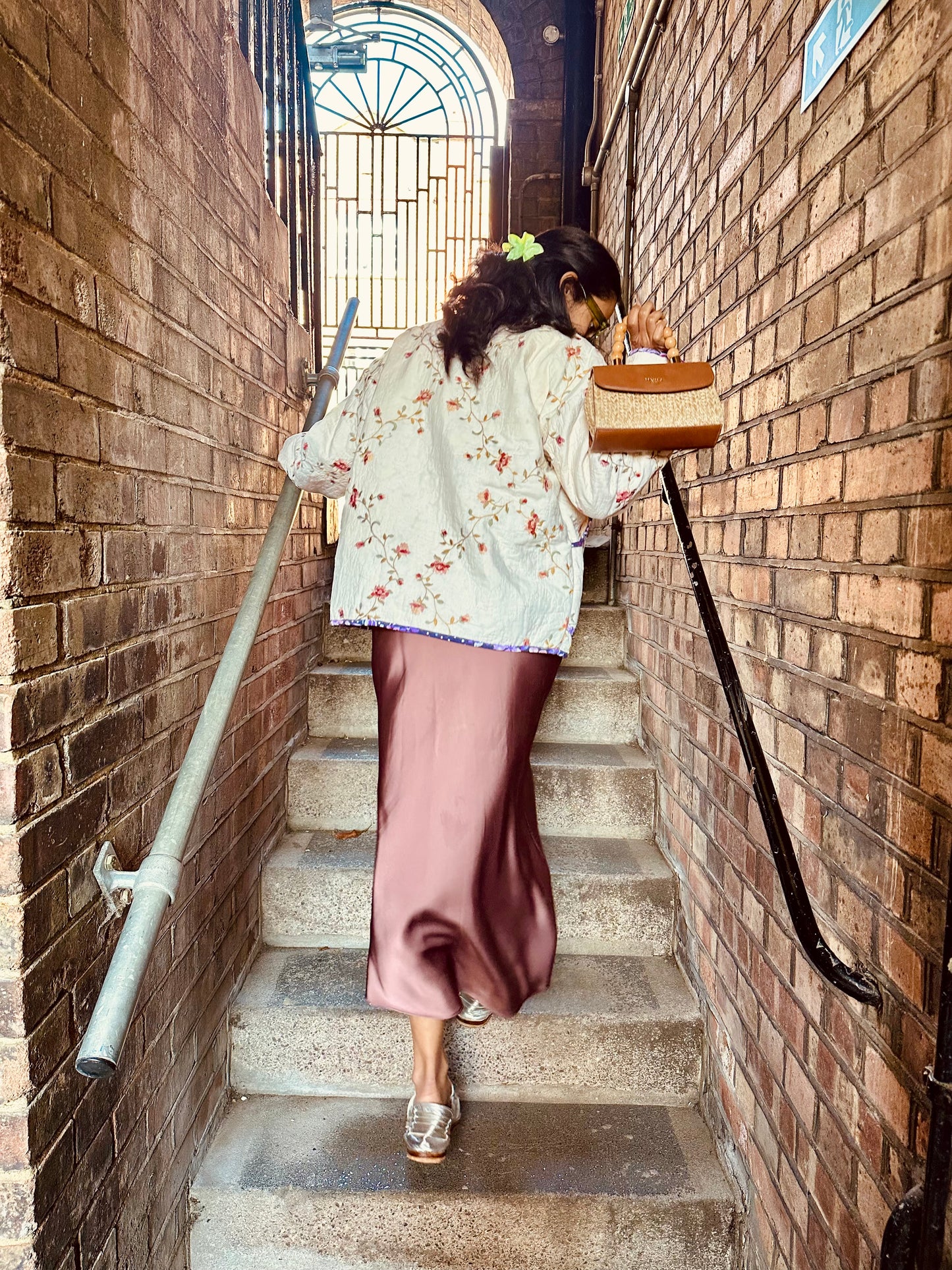 Vintage Embroidered Quilt Jacket - Floral