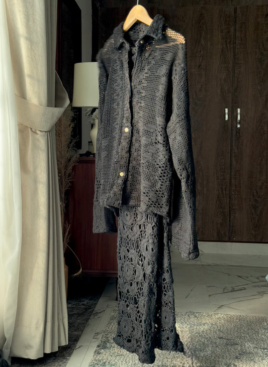 Nia Pant Set - Smokey Black