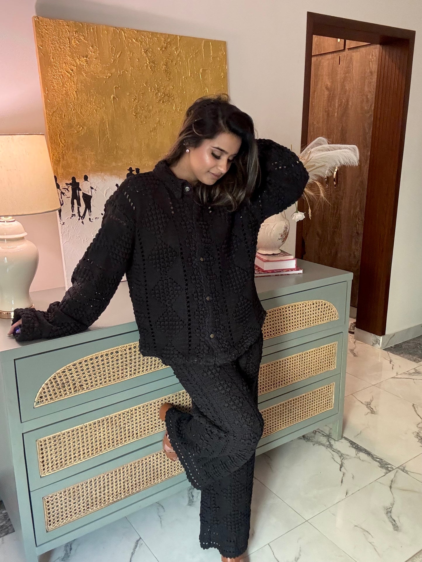 Chia Pant Set - Smokey Black