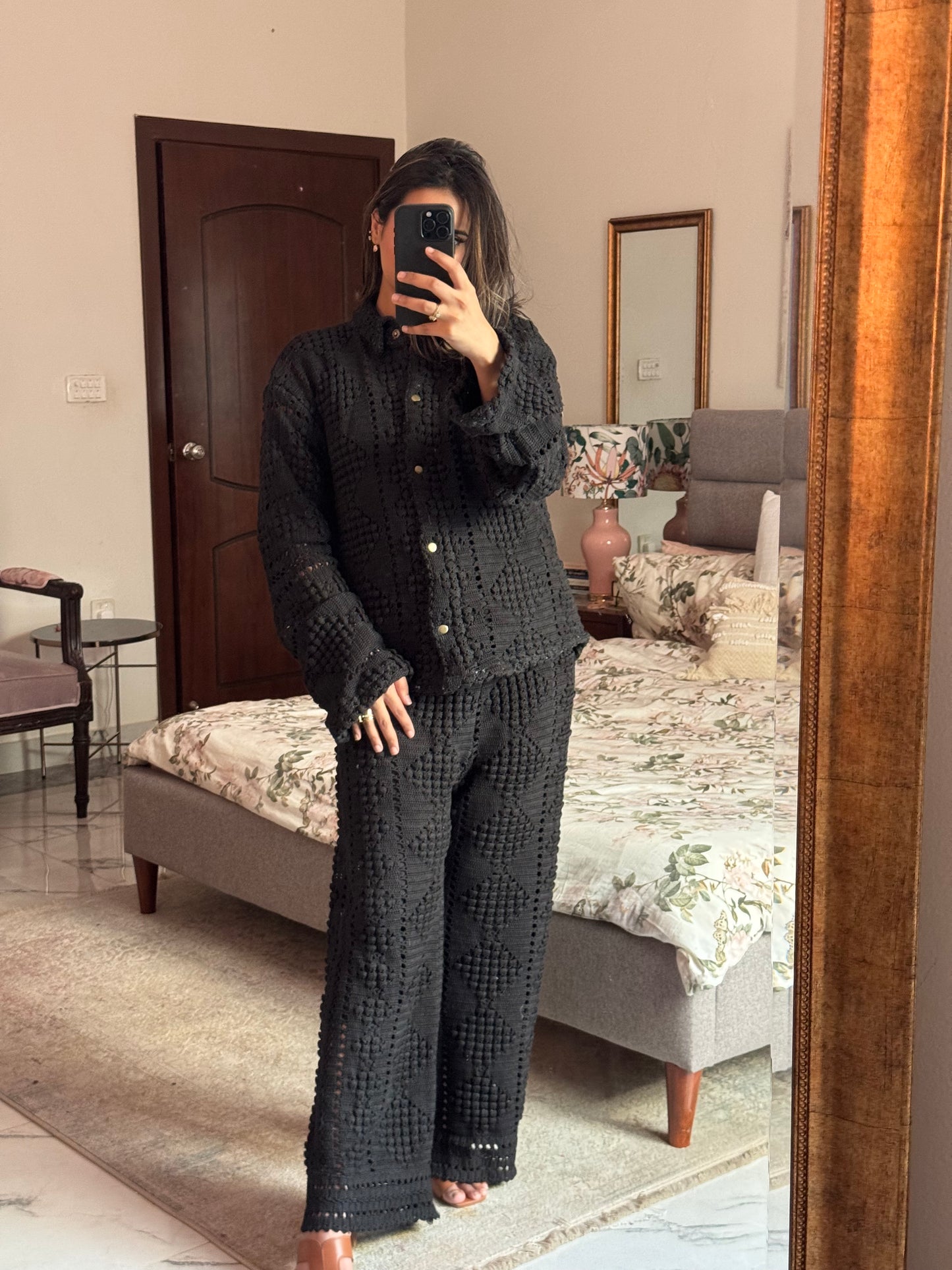 Chia Pant Set - Smokey Black