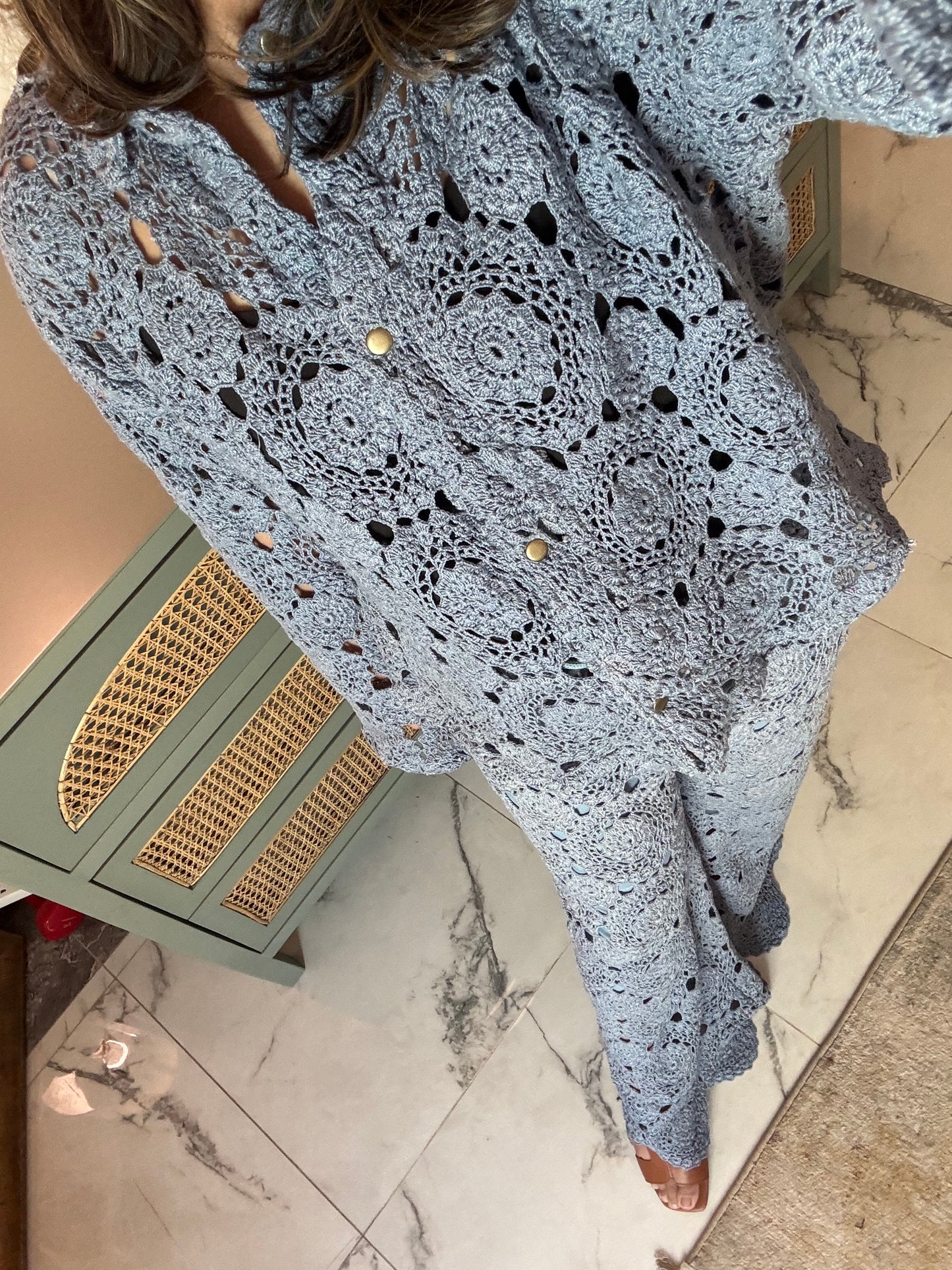 Azure Pant Set - Greyish Blue