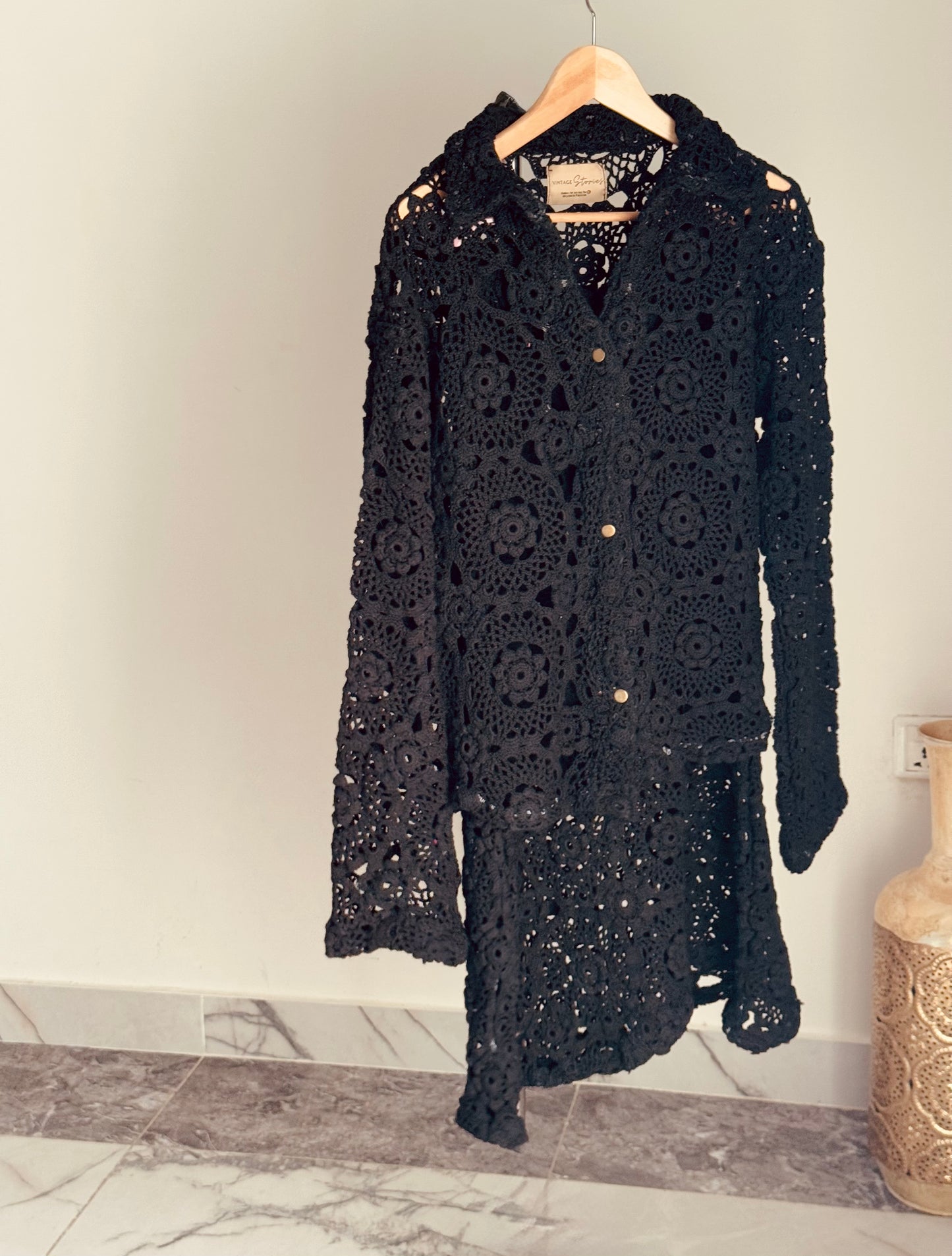 Rhea Skirt Set - Smokey Black