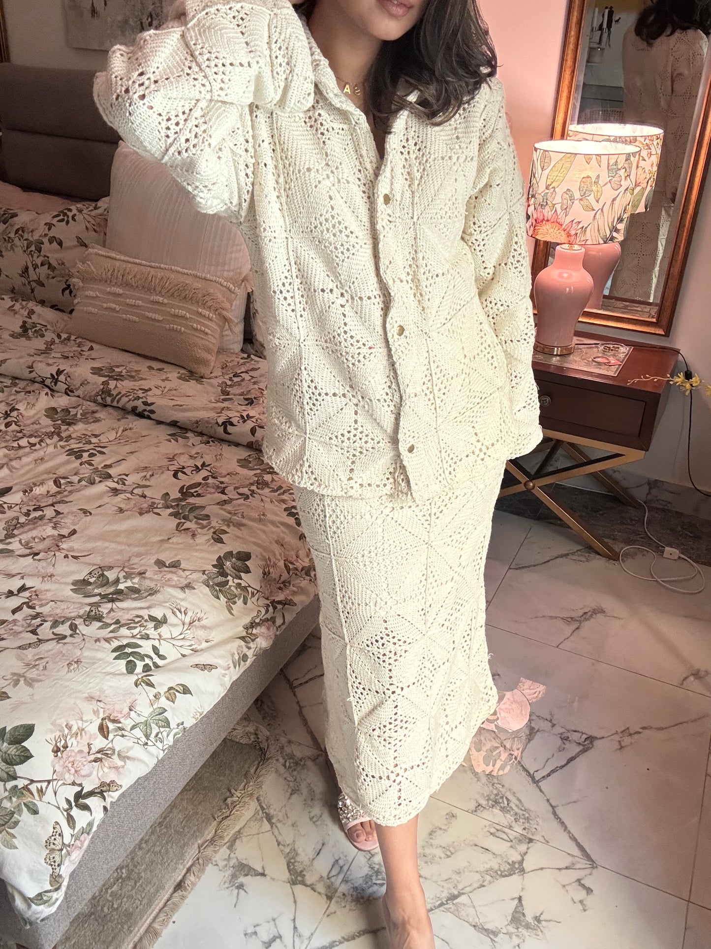 Cleo Skirt Set - Off White