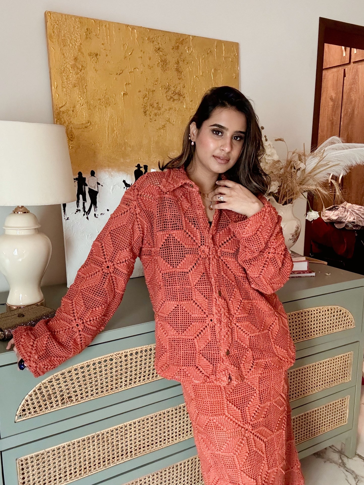 Solene Skirt Set - Rust