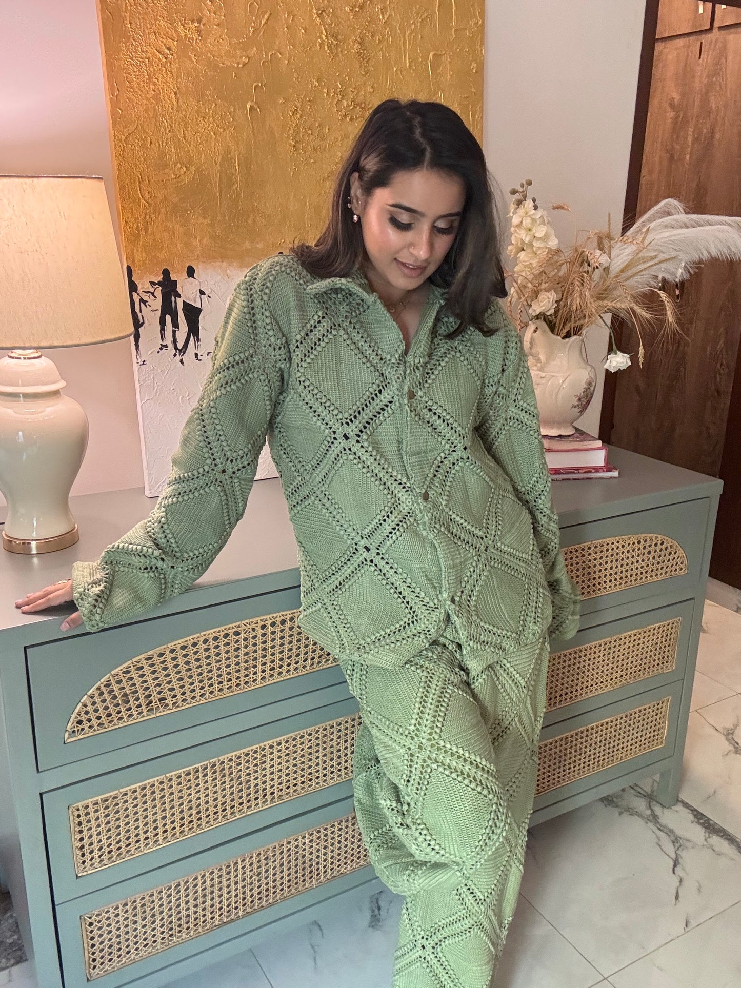 Aria Pant Set - Summer Green