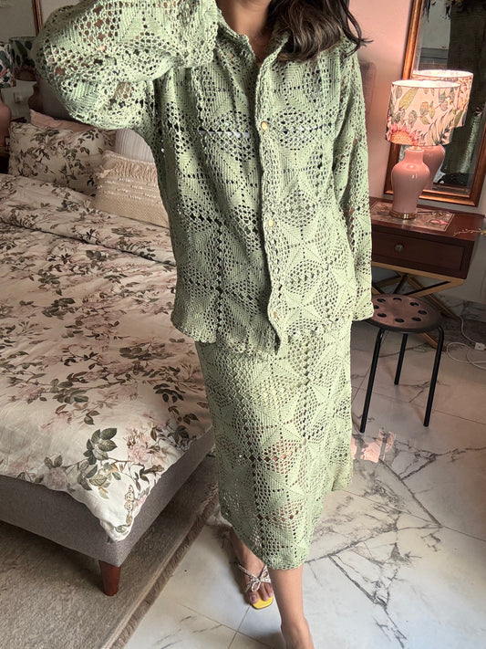 Acai Skirt Set - Mint Green