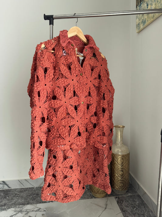 Kaia Skirt Set - Rust