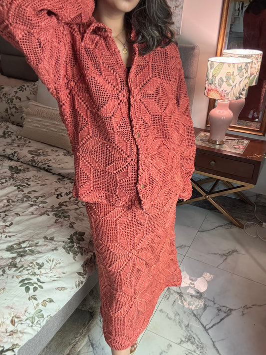 Solene Skirt Set - Rust