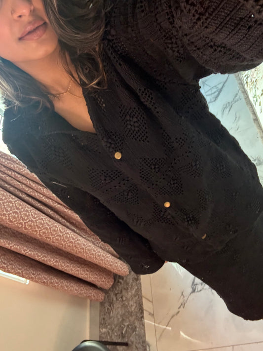 Lia Skirt Set - Smokey Black