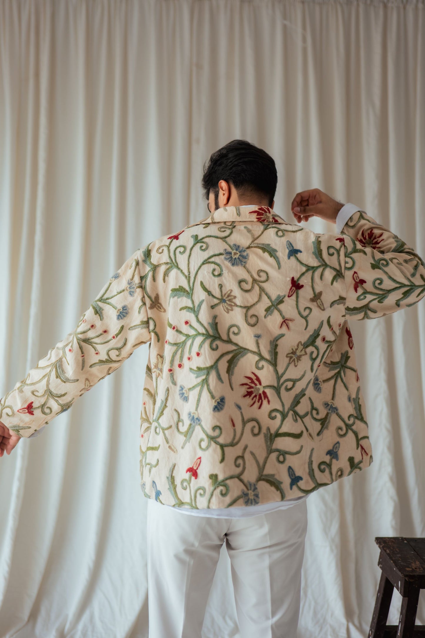 Vintage Embroidered Catch a Vibe Jacket